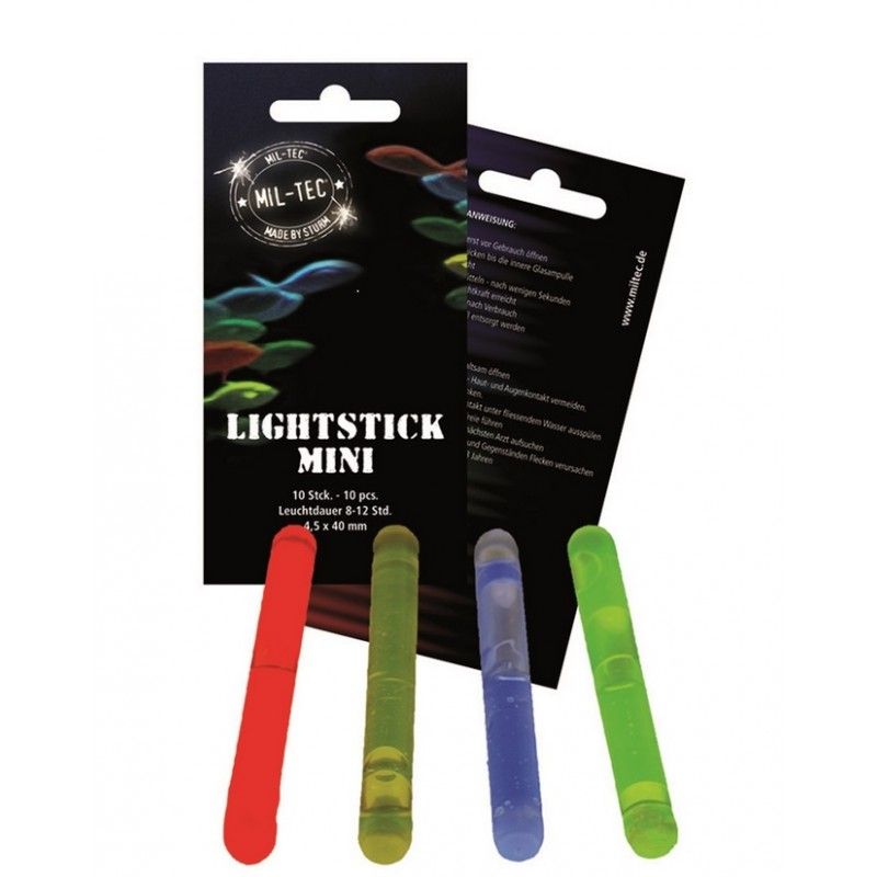 Ράβδοι Χημικού Φωτός Mil-Tec 12 Ωρών Light Sticks Mini 10 τεμχ