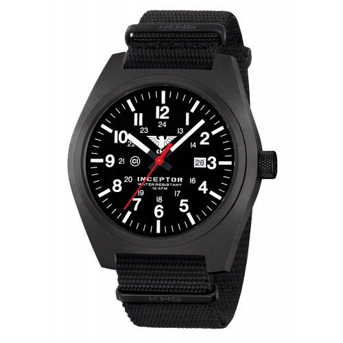Ρολόι Tactical KHS Inceptor Black Steel Watch NATO