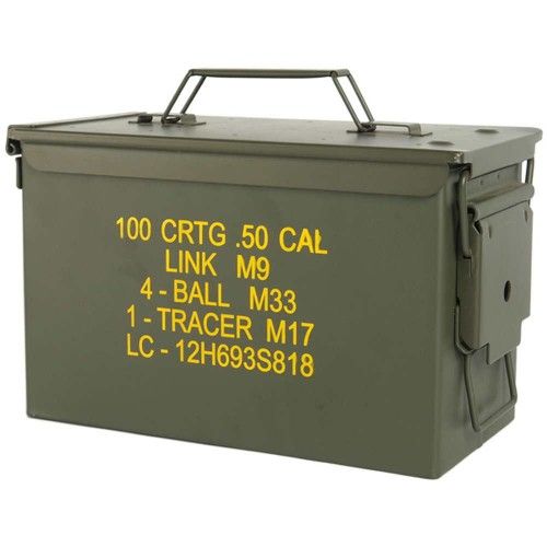 Μεταλλικό Κουτί Αποθήκευσης Πυρομαχικών/Φαρμάκων/Εξοπλισμού - (Με Επιγραφή/Χακί/Μεσαίο) MIL-TEC