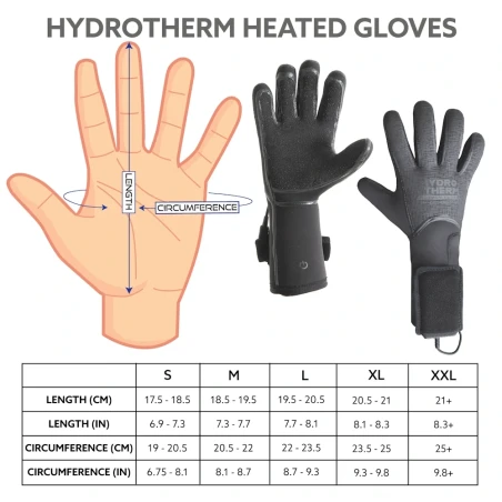 Γάντια Northern Diver HydroTherm Heated Rechargeable Diving Gloves