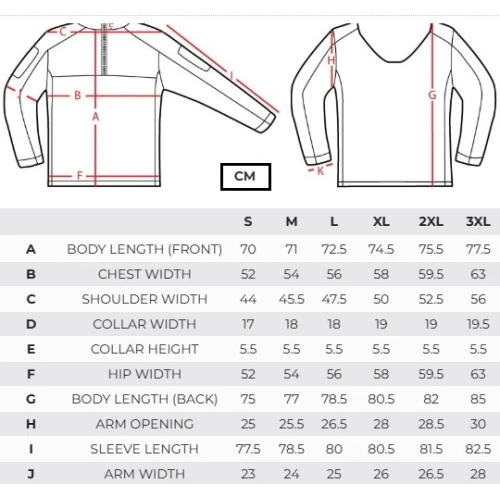 Size chart image