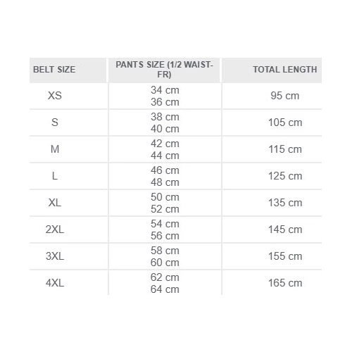 Size chart image